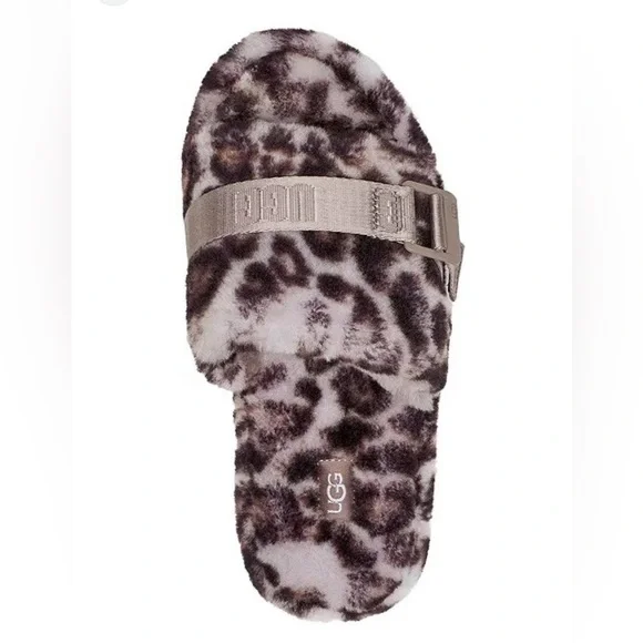 UGG - Furry Slides - leopard print - Picture 4 of 9